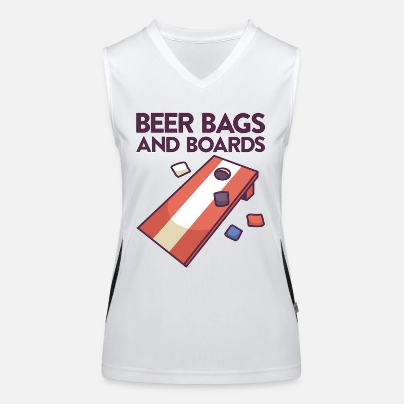 Jeu de Cornhole Tenue de trou de maïs avec Cornhole Débardeur respirant contrasté Femme