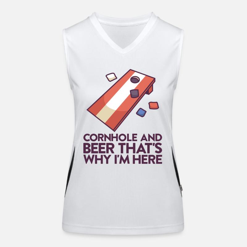 Cornhole Game Corn Hole Outfit with Cornhole Women's Functional Contrast Tank Top