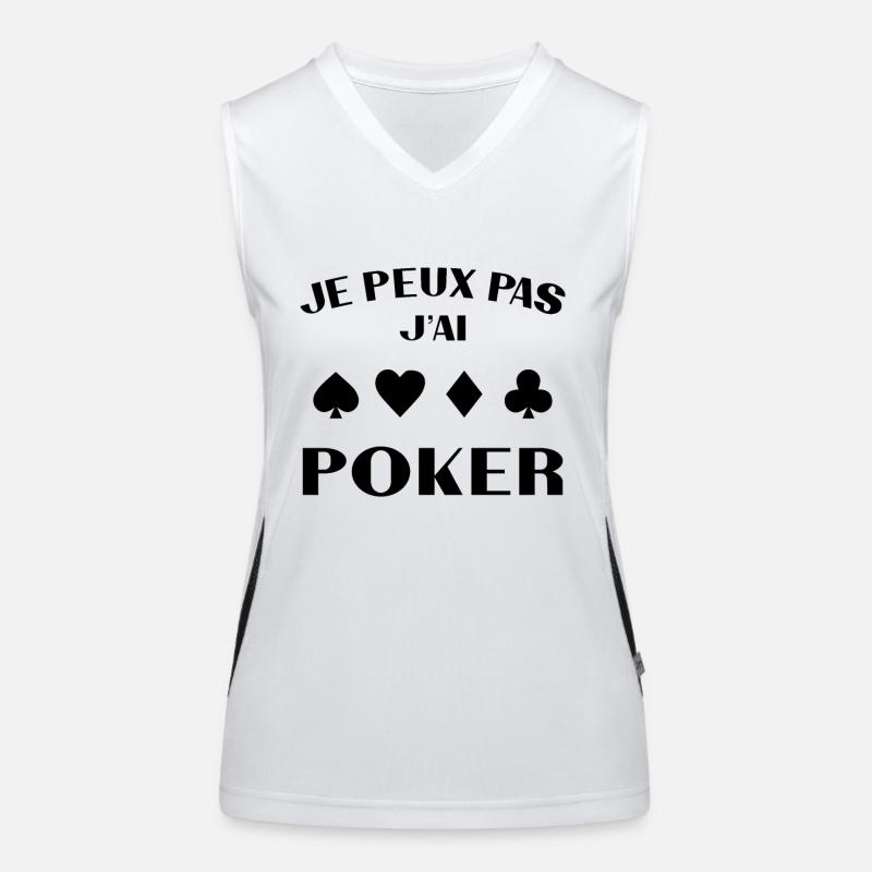 I Can't I Have Poker Gift Women's Functional Contrast Tank Top