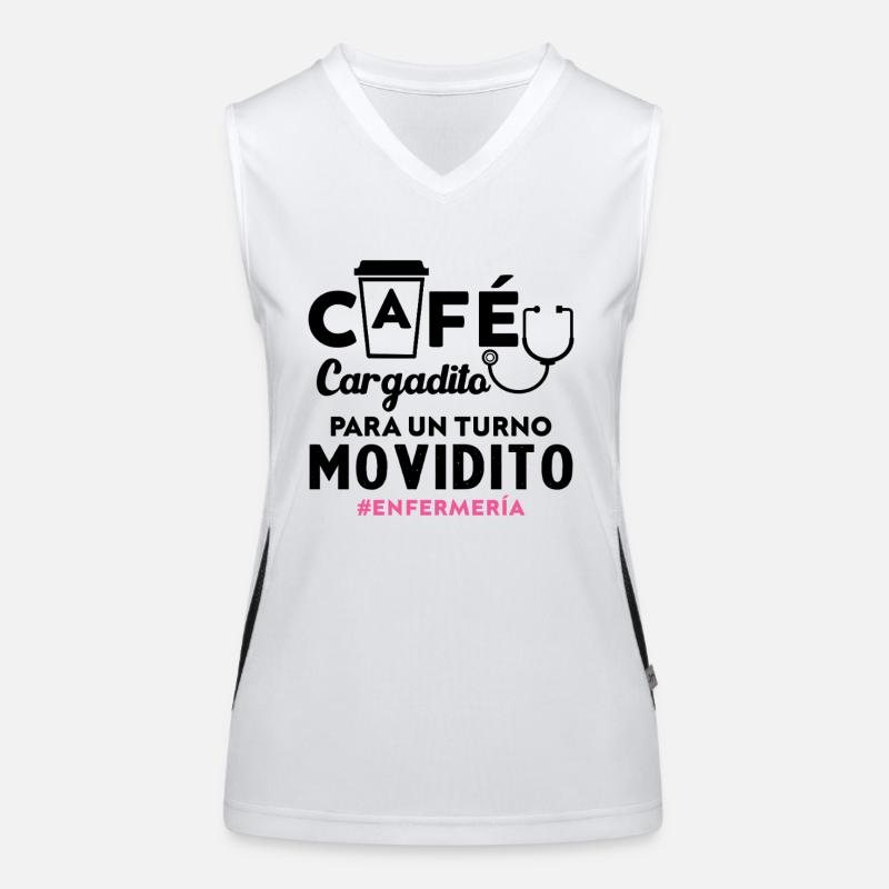 Coffee Loaded For A Busy Shift Nursing Women's Functional Contrast Tank Top