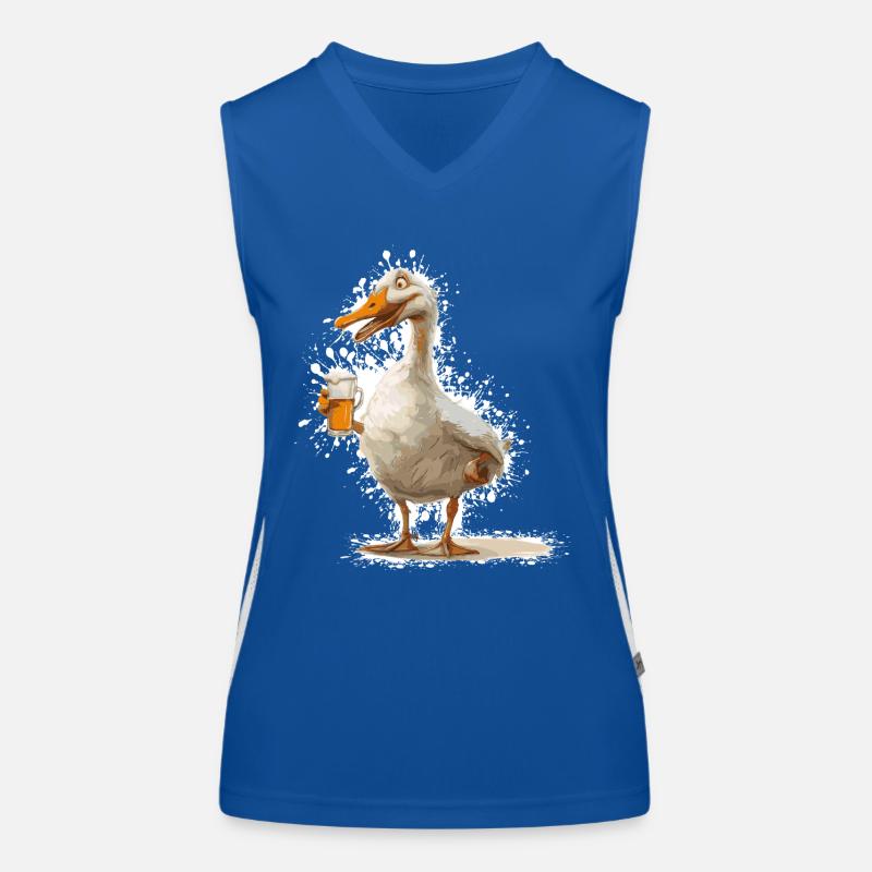 Gans Bier Lustig Funktionelles Kontrast-Tank Top für Frauen