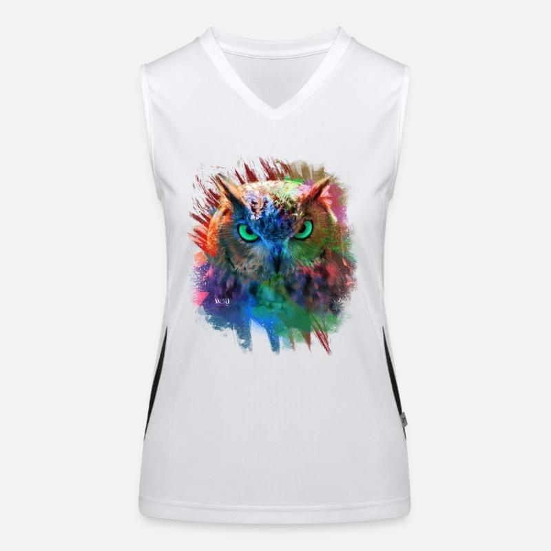 OWL multi colored Women's Functional Contrast Tank Top