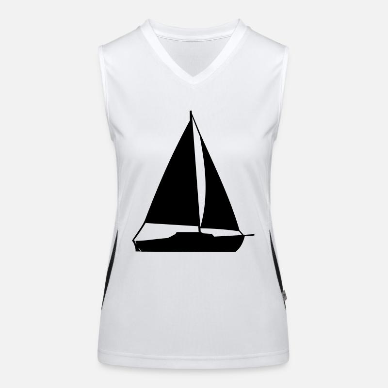 Segelboot Funktionelles Kontrast-Tank Top für Frauen