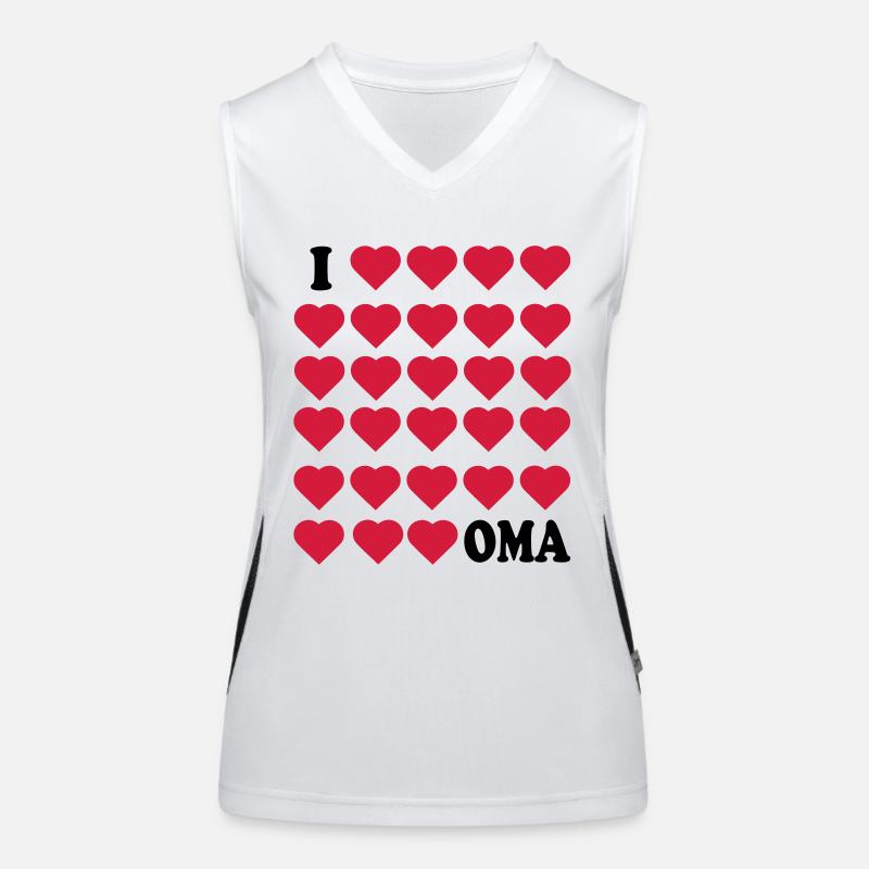 Ich liebe Oma Funktionelles Kontrast-Tank Top für Frauen