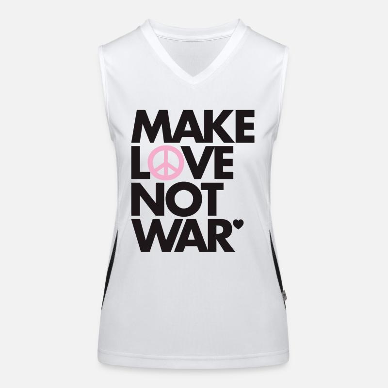 Make Love Not War Funktionelles Kontrast-Tank Top für Frauen