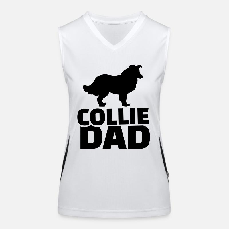 Collie Dad Women's Functional Contrast Tank Top