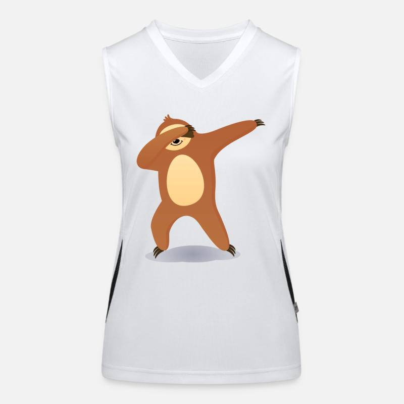 Dabbing Sloth Débardeur respirant contrasté Femme