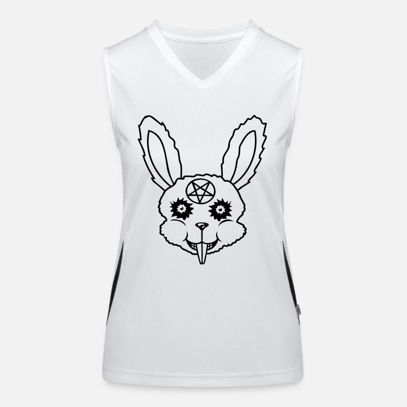 Pentagram Rabbit Satan Women's Functional Contrast Tank Top