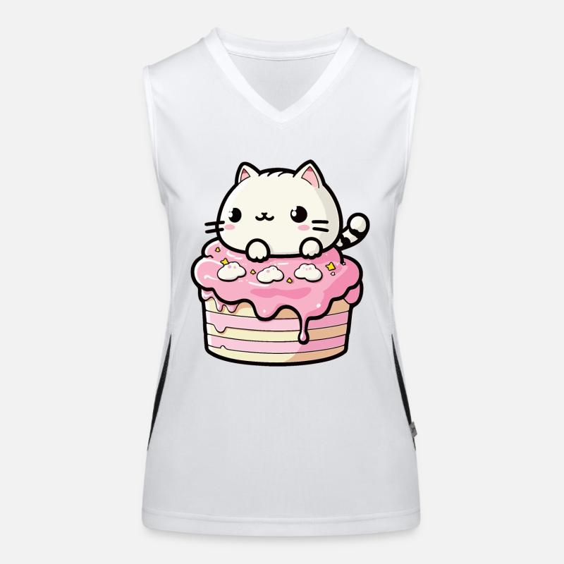 Chat gateau Débardeur respirant contrasté Femme