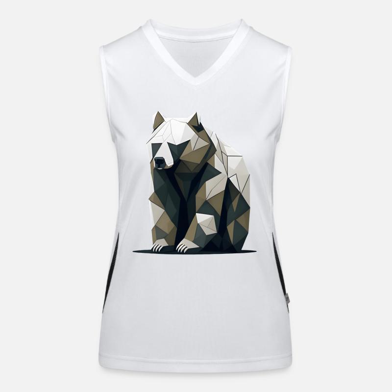 Minimalistic Bear Women's Functional Contrast Tank Top