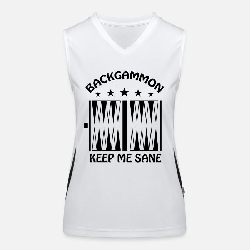 Jeu de société Échecs Backgammon Game Night Débardeur respirant contrasté Femme