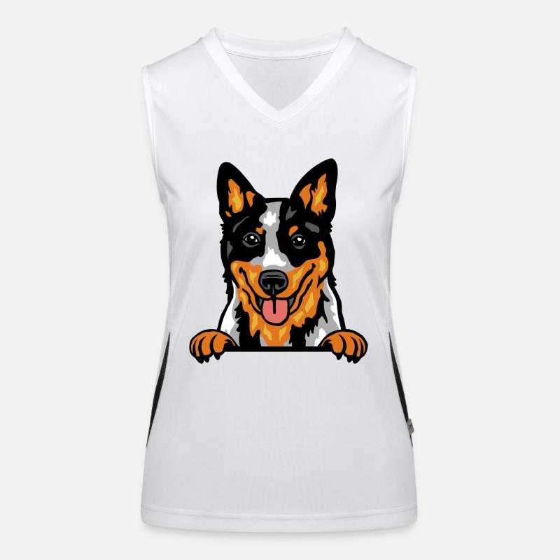 Blue Heeler Dog Women's Functional Contrast Tank Top