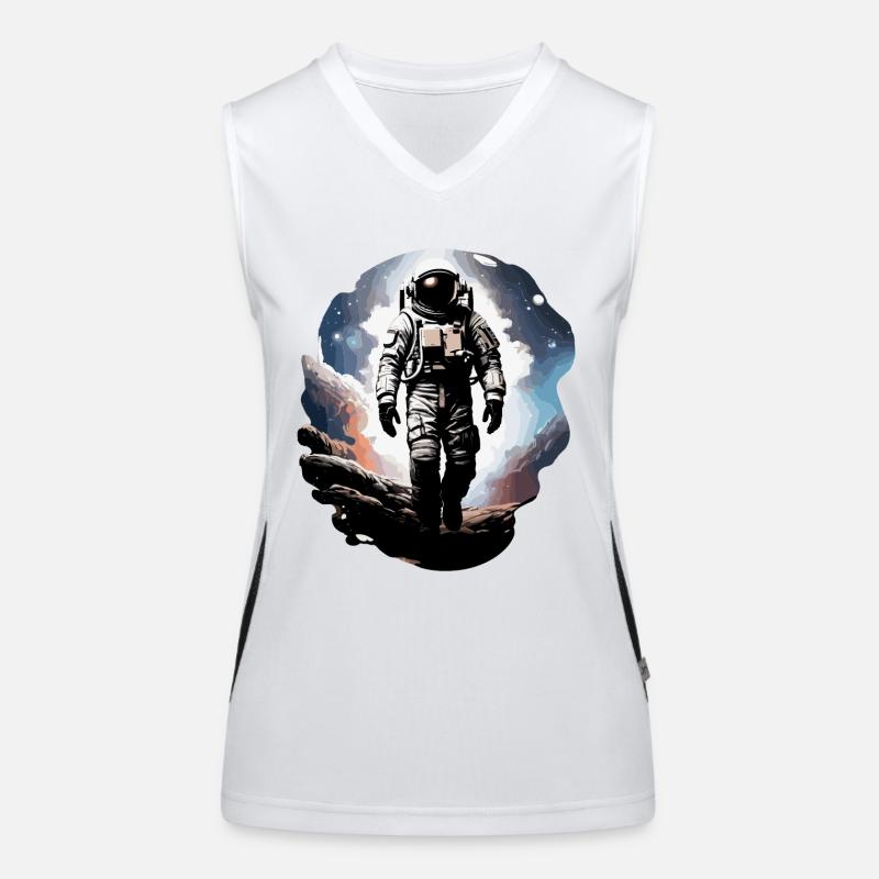 Astronaut Funktionelles Kontrast-Tank Top für Frauen