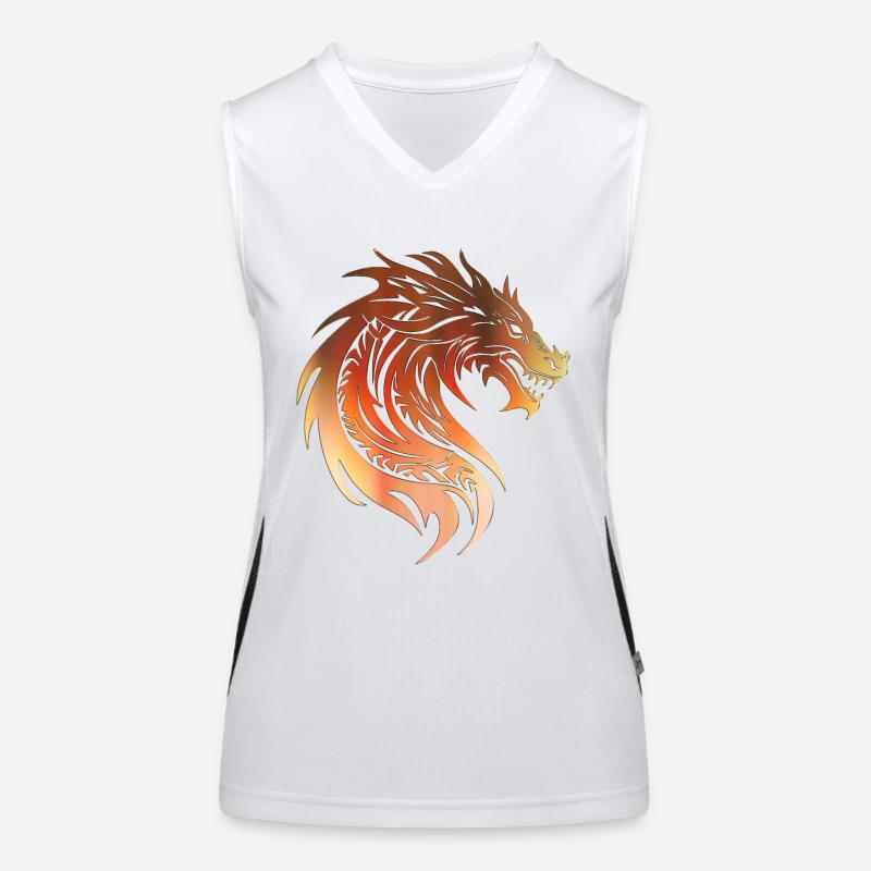 Fantasy Dragon Anime Dragon Head Mythical reptile Women's Functional Contrast Tank Top