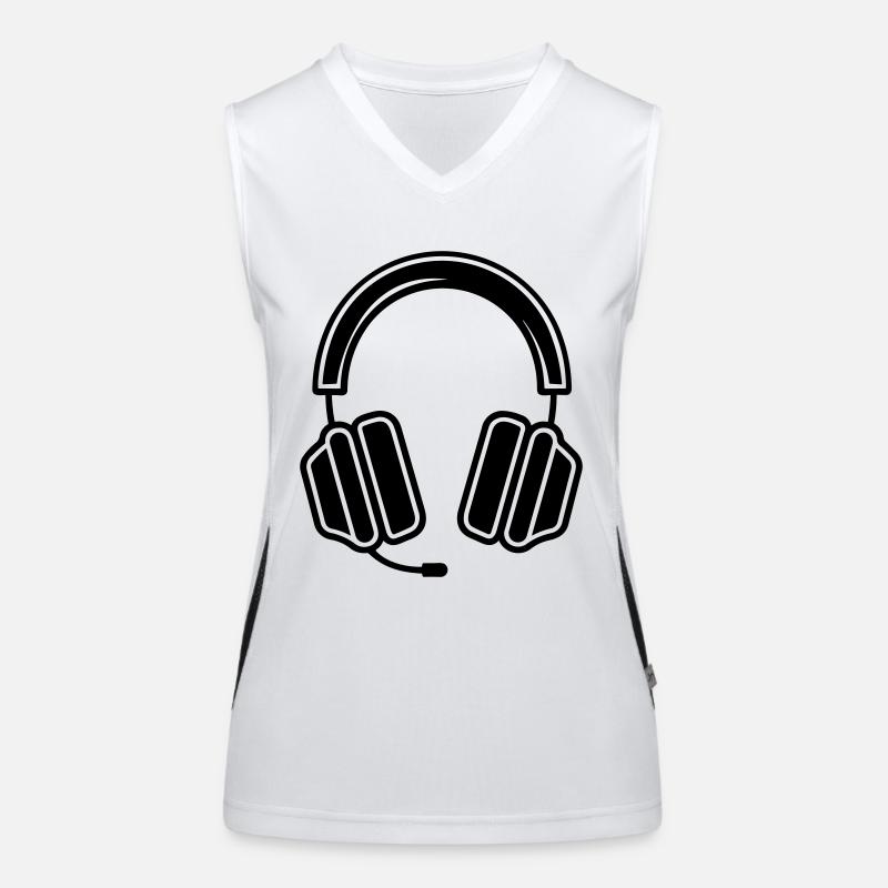 casque audio gaming Débardeur respirant contrasté Femme