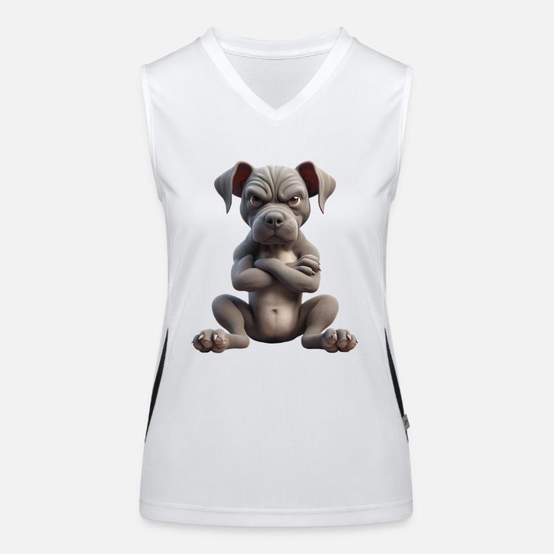 Dog grim 5 Women's Functional Contrast Tank Top