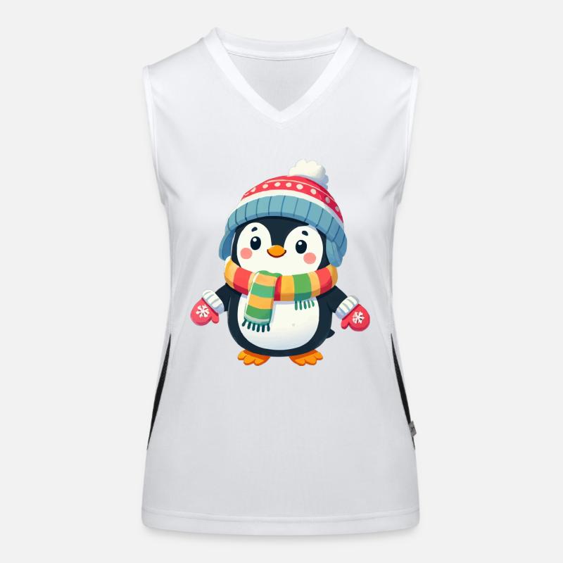 Penguin Comic Women's Functional Contrast Tank Top