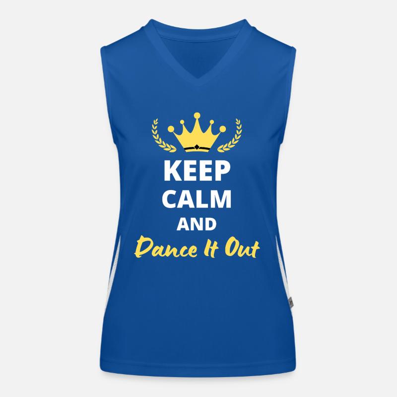 Keep Calm and Dance it Out Débardeur respirant contrasté Femme