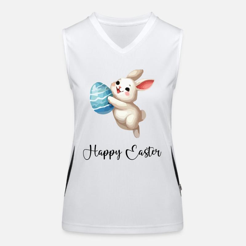 bunny rabbit easter bunny Women's Functional Contrast Tank Top