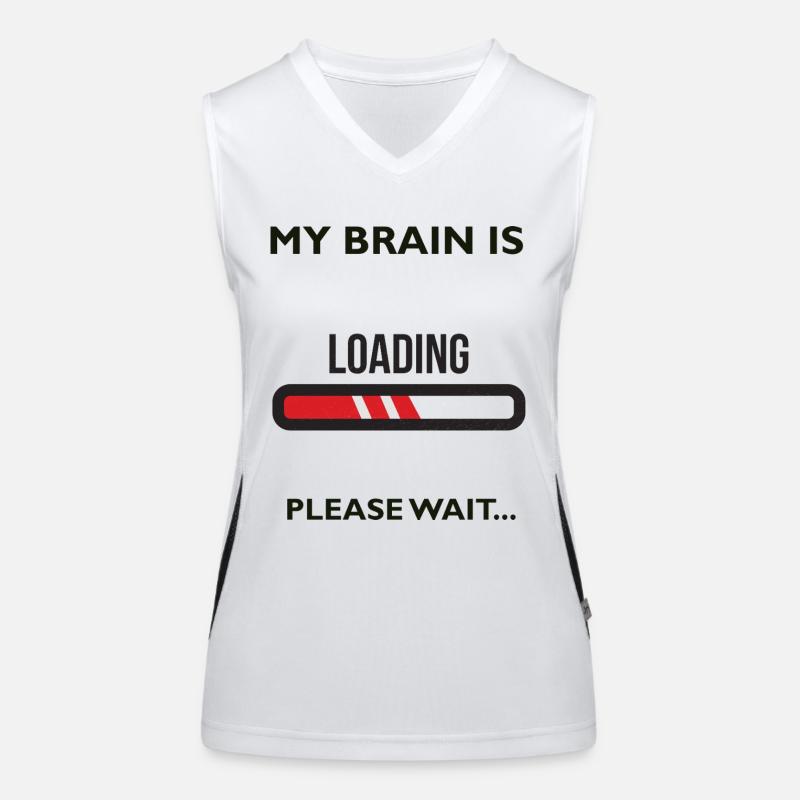 MY BRAIN IS LOADING PLEASE WAIT... Geschenk Funktionelles Kontrast-Tank Top für Frauen