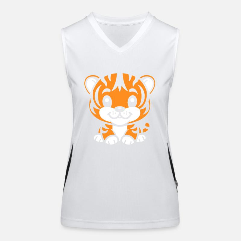 Tiger Funktionelles Kontrast-Tank Top für Frauen