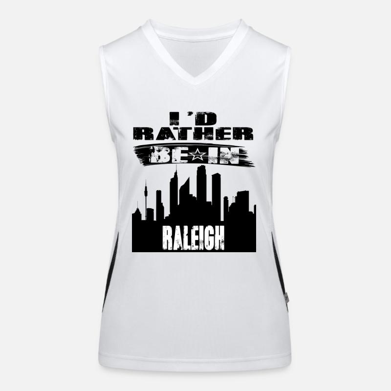Geschenk Id rather be in Raleigh Funktionelles Kontrast-Tank Top für Frauen