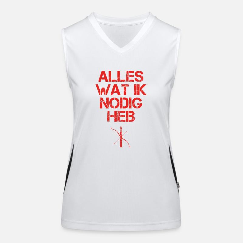 presentje wat ik nodig bogenschiessen bogen Funktionelles Kontrast-Tank Top für Frauen