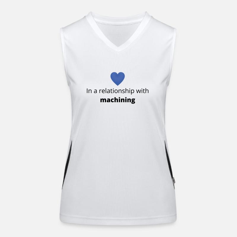 gift single taken relationship with machining Funktionelles Kontrast-Tank Top für Frauen
