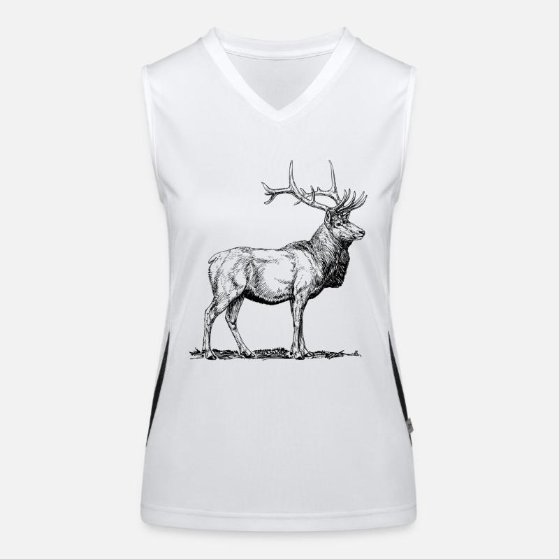 Reh Hirsch Bock Geschenk Jäger Jagd Souvenir Funktionelles Kontrast-Tank Top für Frauen
