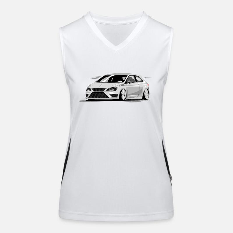 Leon 5f fr, Low, Deep, Stanced, Cupra Women's Functional Contrast Tank Top
