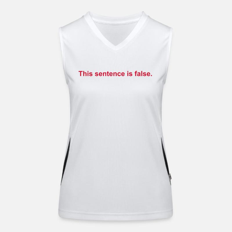 This Sentence Is False Women's Functional Contrast Tank Top
