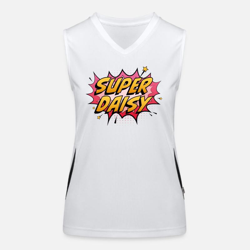 Super Gänseblümchen Funktionelles Kontrast-Tank Top für Frauen