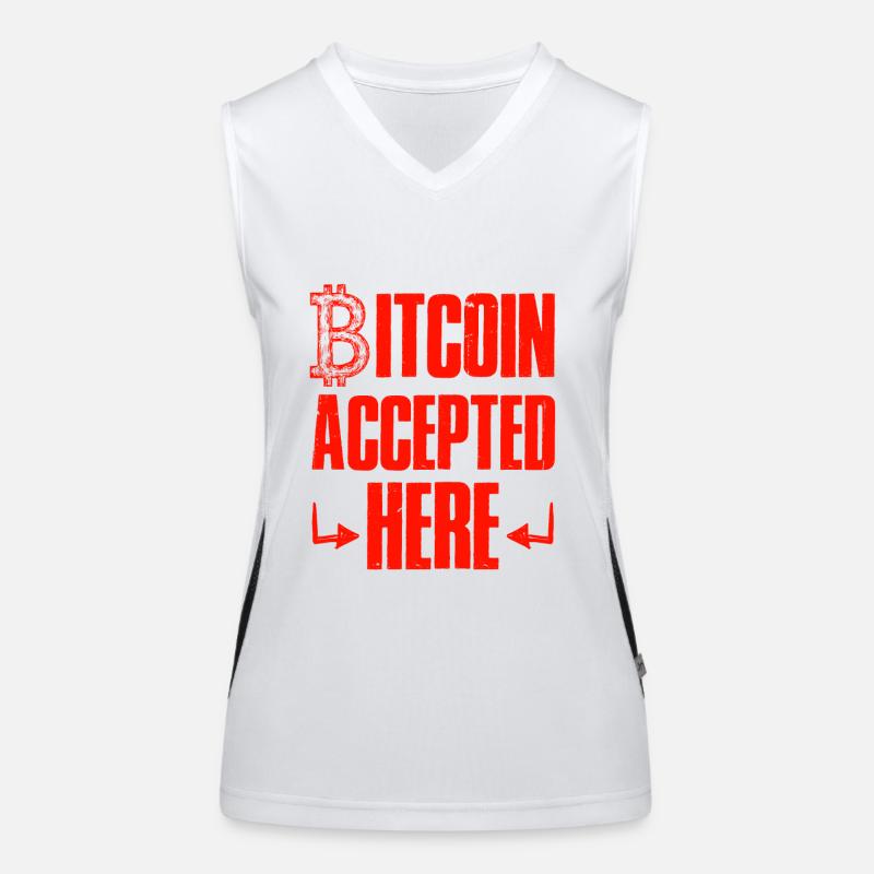 bitcoin accepté Débardeur respirant contrasté Femme