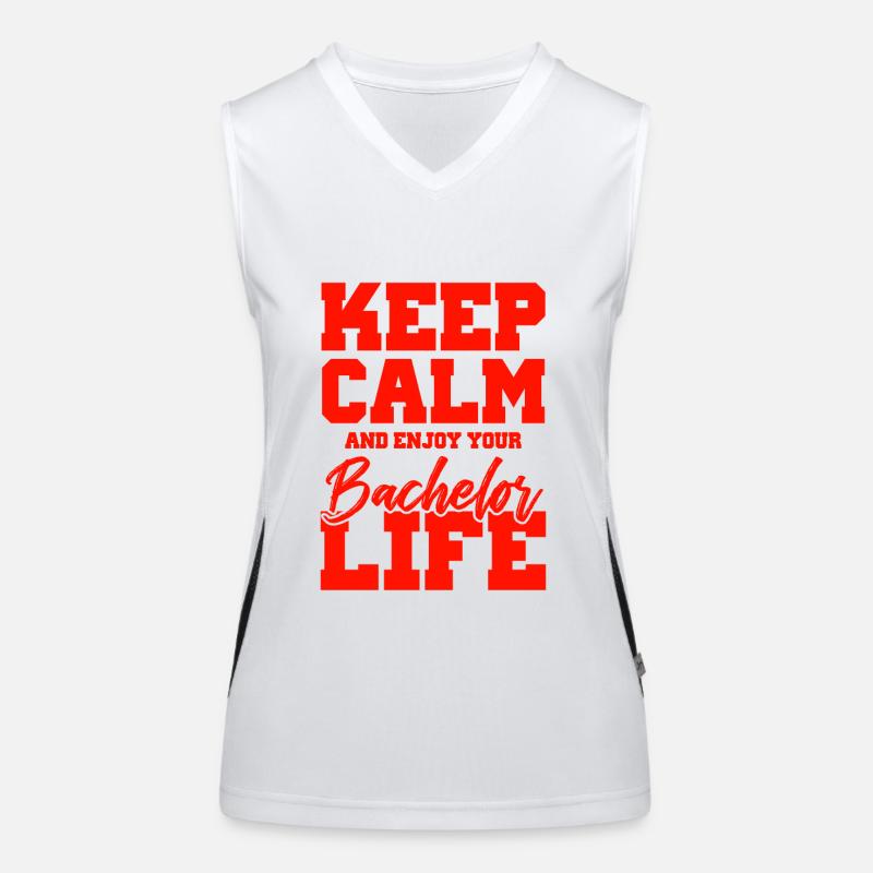 keep calm bachelor Women's Functional Contrast Tank Top