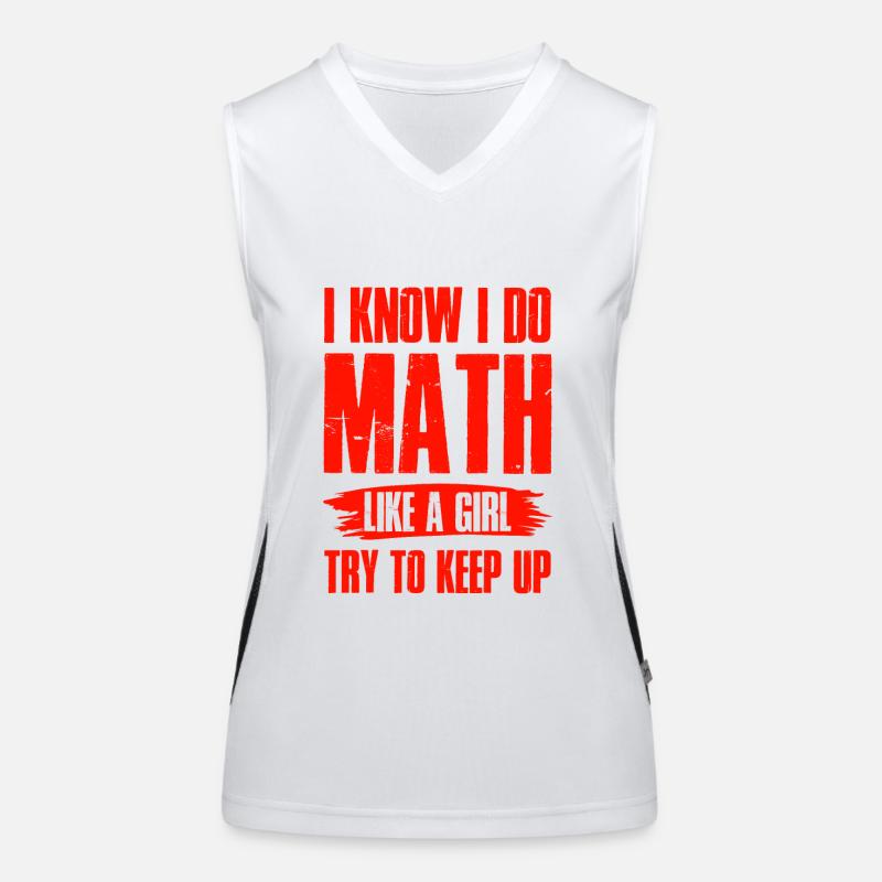 mathematik mädchen Funktionelles Kontrast-Tank Top für Frauen