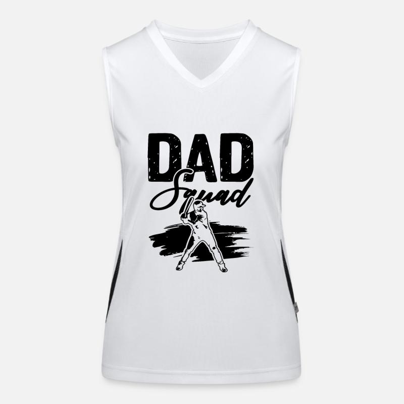 baseball dad squad Funktionelles Kontrast-Tank Top für Frauen