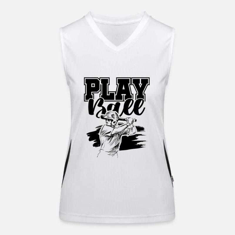 baseball sport Funktionelles Kontrast-Tank Top für Frauen