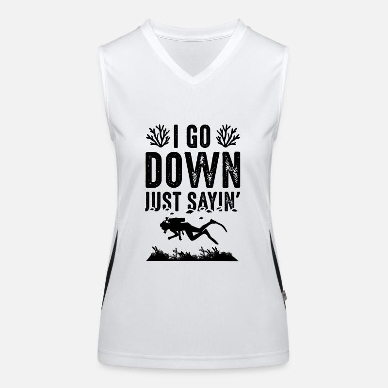 Diving Funny saying Women's Functional Contrast Tank Top