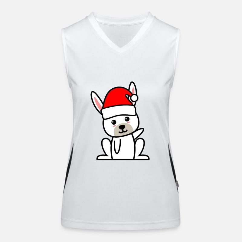 Lapin Comic Noël Noël Débardeur respirant contrasté Femme