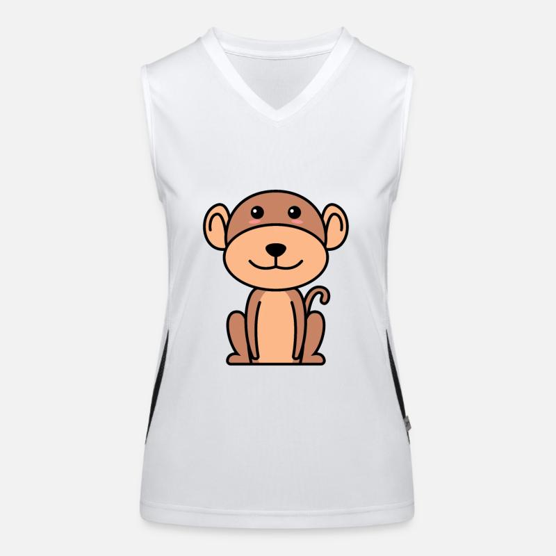 Affe Comic Tier Funktionelles Kontrast-Tank Top für Frauen