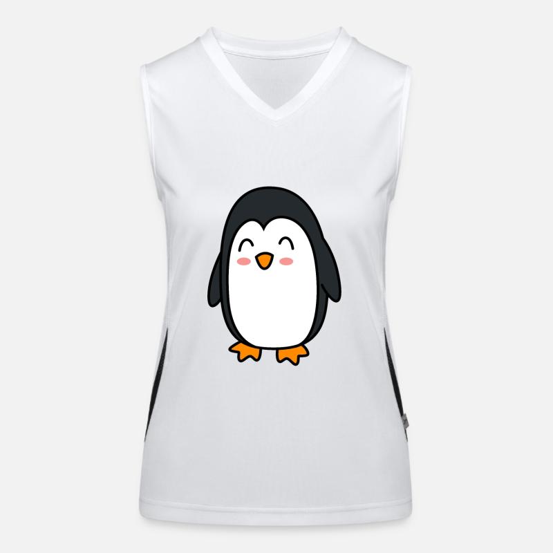 Pinguin Comic Tier Funktionelles Kontrast-Tank Top für Frauen