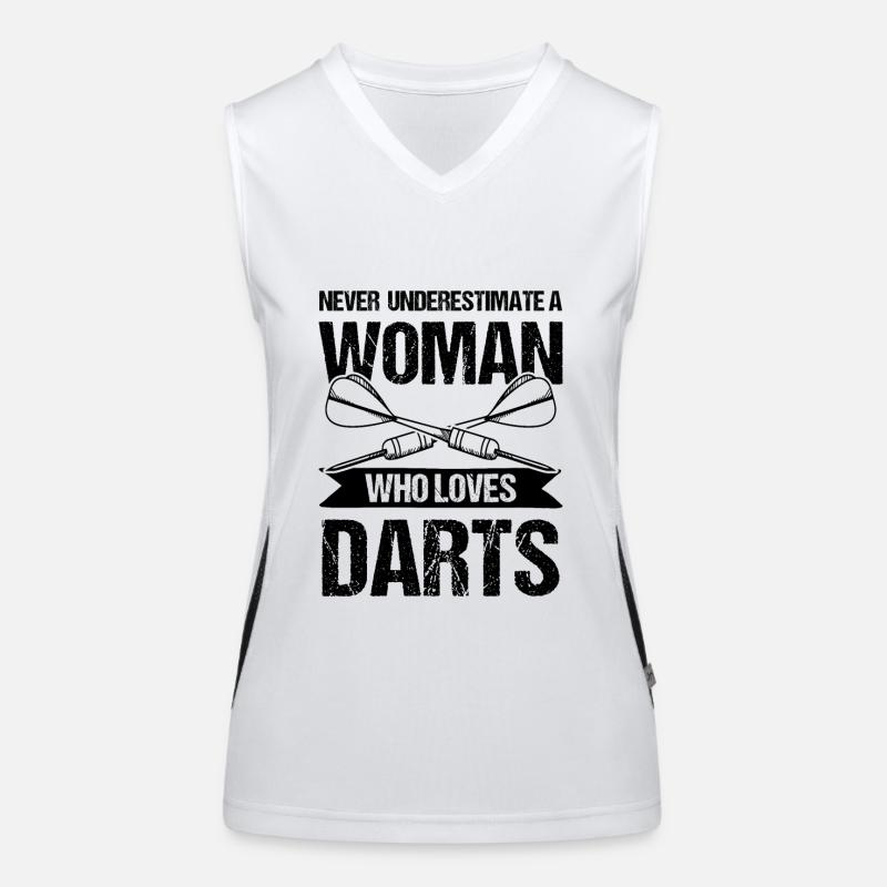 frau dart liebe Funktionelles Kontrast-Tank Top für Frauen