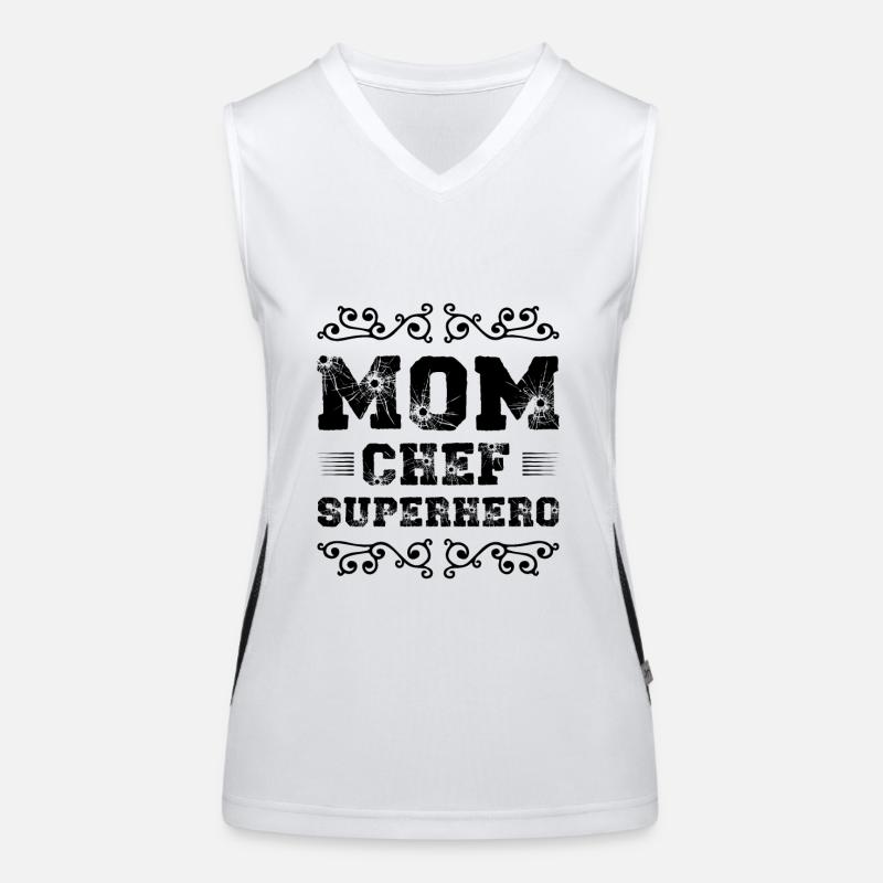 Maman Chef Super-héros Maman Débardeur respirant contrasté Femme