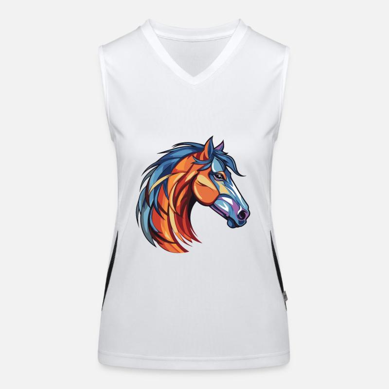 Tête de cheval Débardeur respirant contrasté Femme