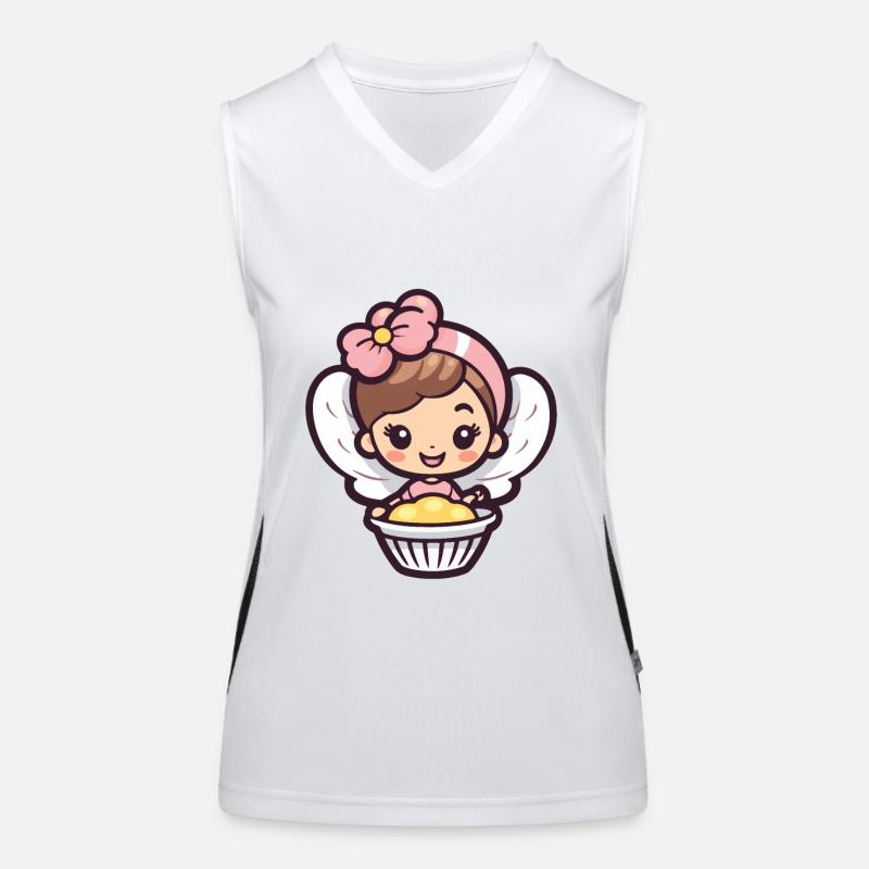 Fairy Baking Cake Comic Women's Functional Contrast Tank Top