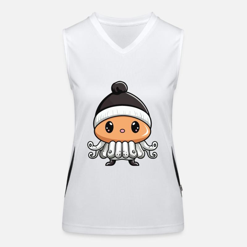 Octopus Animal Baby Comic Women's Functional Contrast Tank Top