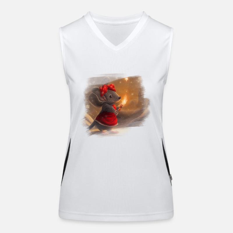 Maus Weihnachtsgeschenk Funktionelles Kontrast-Tank Top für Frauen