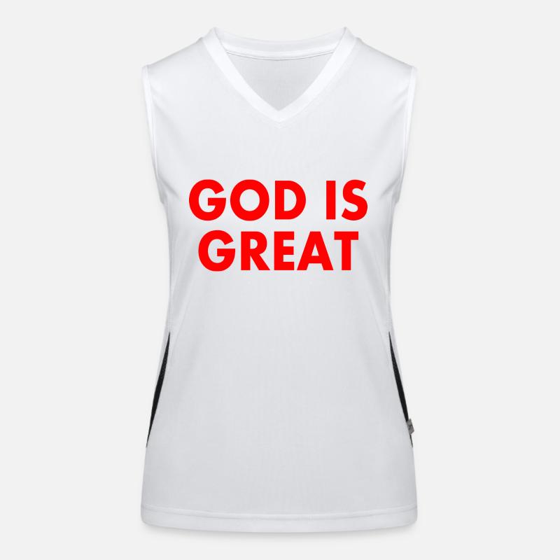 god is great Débardeur respirant contrasté Femme