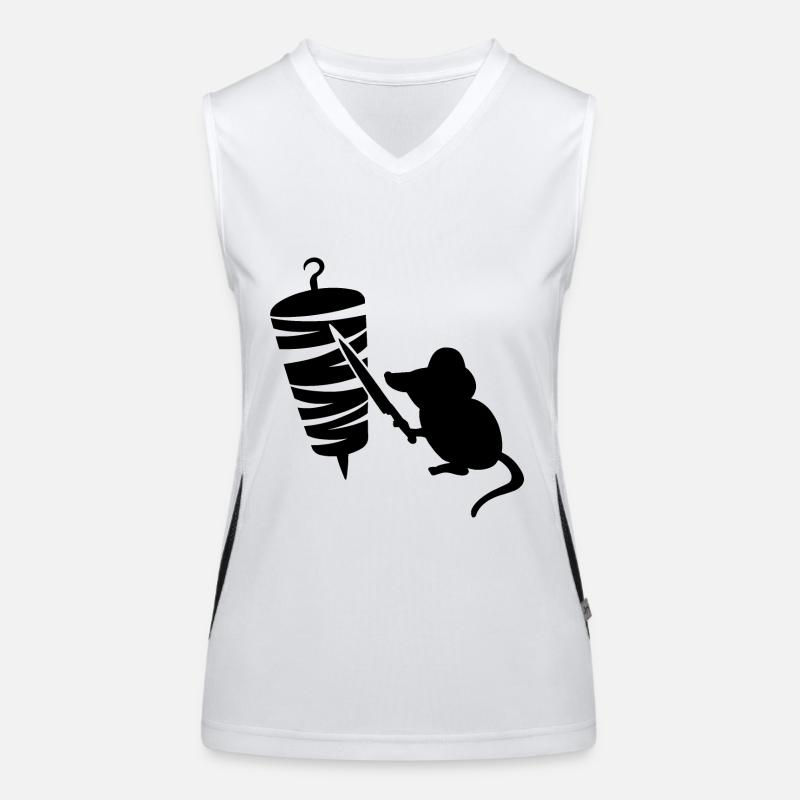 Kebab Grill Maus Funktionelles Kontrast-Tank Top für Frauen