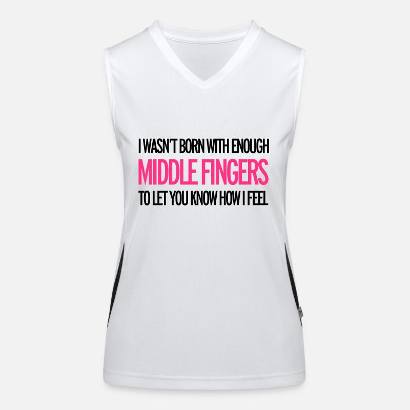 Middle Fingers Funktionelles Kontrast-Tank Top für Frauen